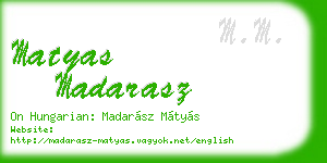 matyas madarasz business card